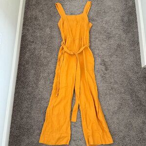 Everlane Women’s 100% Linen Jumpsuit Mustard Yellow, Size 0P